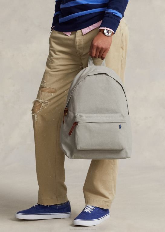 grå tåge Mænd Ralph Lauren kanvas rygsæk Z426B2390