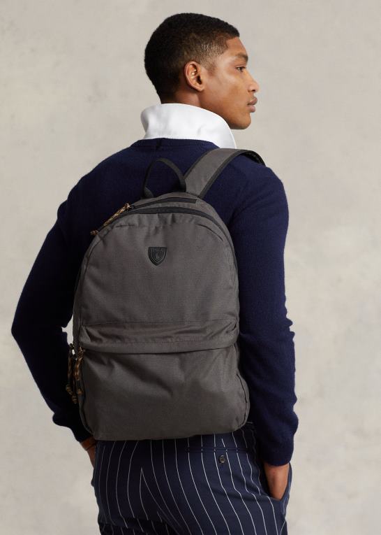 koksgrå Mænd Ralph Lauren kanvas rygsæk Z426B2557