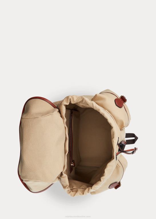 kreta Mænd Ralph Lauren læderbeklædt kanvas rygsæk Z426B8992