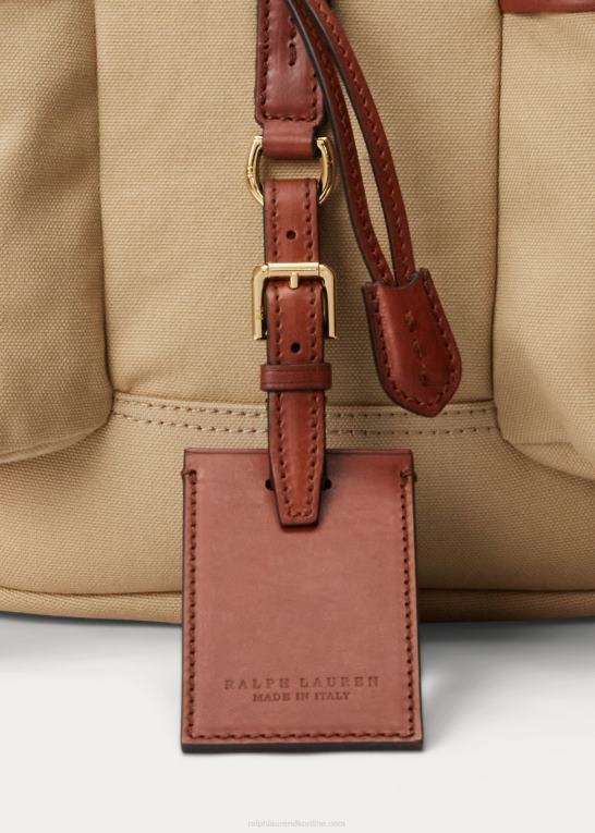 kreta Mænd Ralph Lauren læderbeklædt kanvas rygsæk Z426B8992