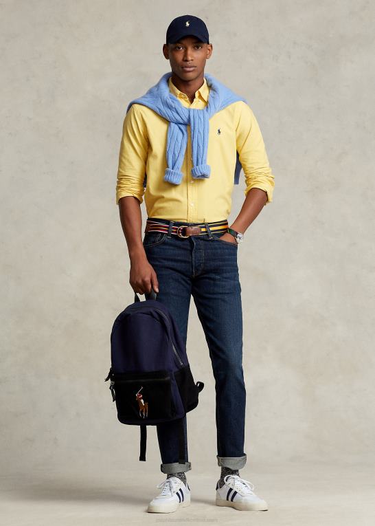 marineblå/sort Mænd Ralph Lauren kanvas stor pony rygsæk Z426B2754