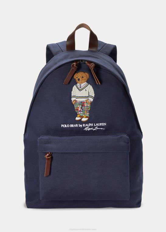 newport flåde Mænd Ralph Lauren polo bear canvas rygsæk Z426B2398