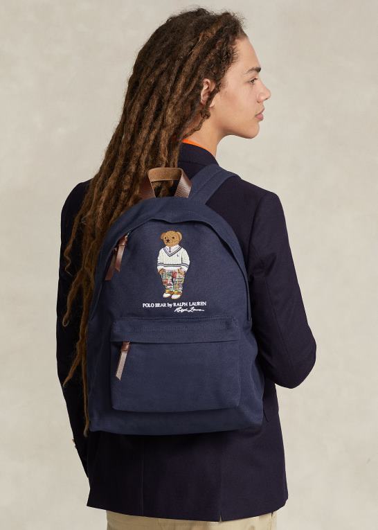 newport flåde Mænd Ralph Lauren polo bear canvas rygsæk Z426B2398