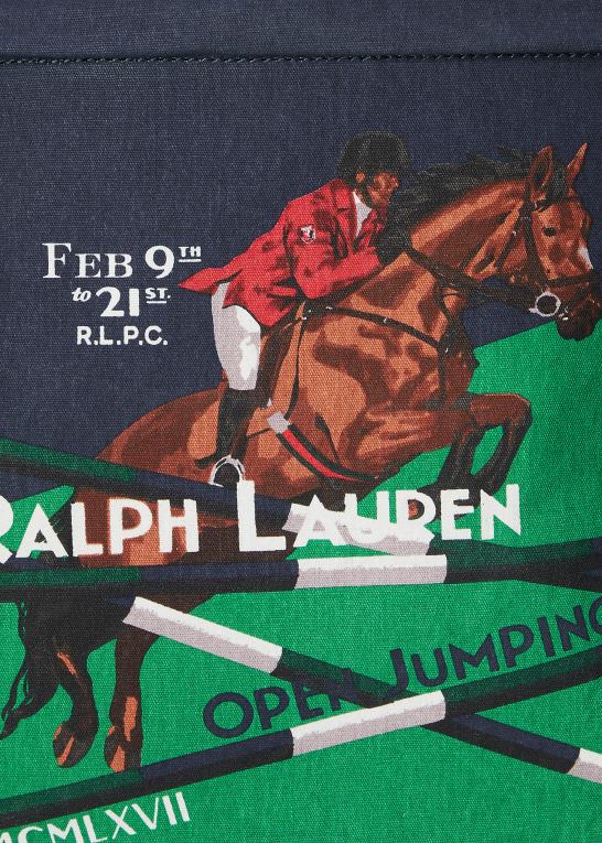 newport flåde Mænd Ralph Lauren rygsæk i kanvas med ridetryk Z426B2211