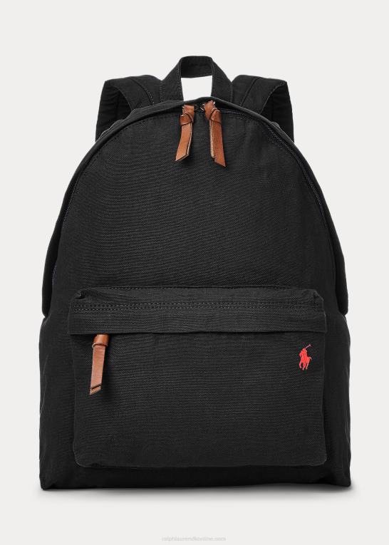 sort Mænd Ralph Lauren kanvas rygsæk Z426B2386