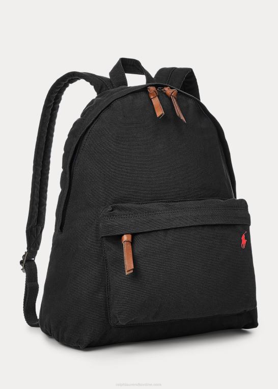 sort Mænd Ralph Lauren kanvas rygsæk Z426B2386