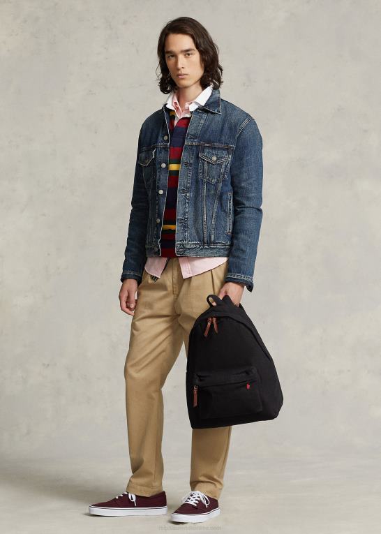 sort Mænd Ralph Lauren kanvas rygsæk Z426B2386