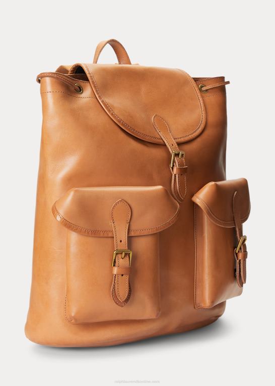 tan Mænd Ralph Lauren arv læder rygsæk Z426B2334