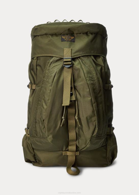trist oliven Mænd Ralph Lauren Nylon kanvas hjælperygsæk Z426B8876