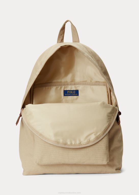 vintage kaki Mænd Ralph Lauren kanvas rygsæk Z426B2392