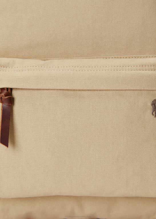 vintage kaki Mænd Ralph Lauren kanvas rygsæk Z426B2392