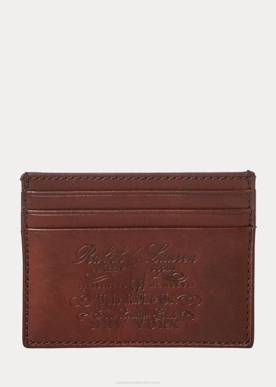 Brun Mænd Ralph Lauren Heritage fuldkorns kortkasse Z426B2297