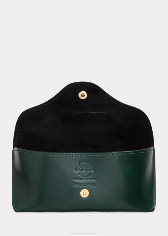 britisk racergrøn Mænd Ralph Lauren brille etui i læder Z426B2477