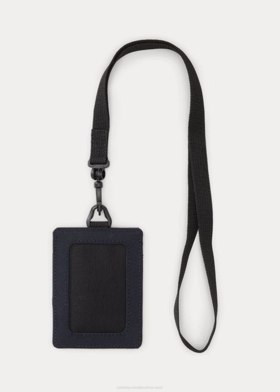 flåde Mænd Ralph Lauren lærred id-kort etui Z426B2412
