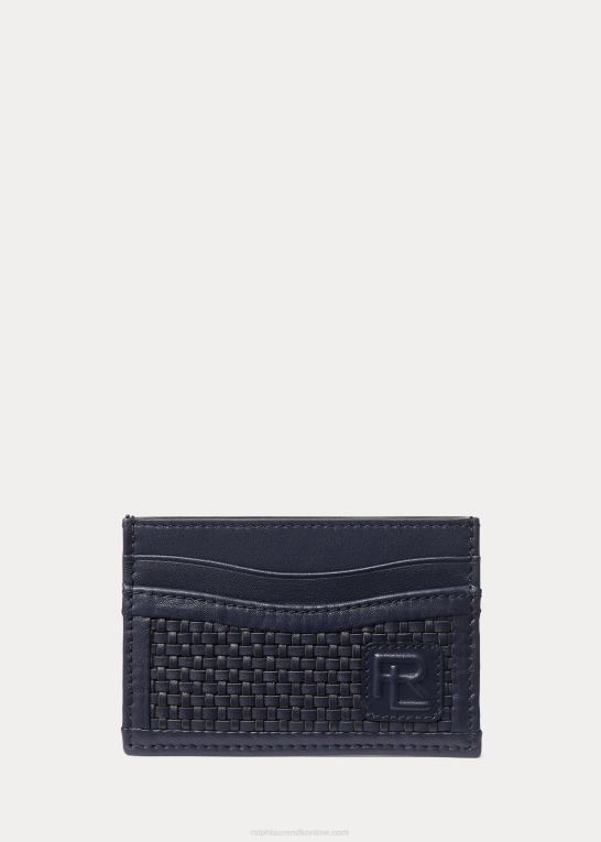 formand for flåden Mænd Ralph Lauren kortetui i vævet kalveskind Z426B8948