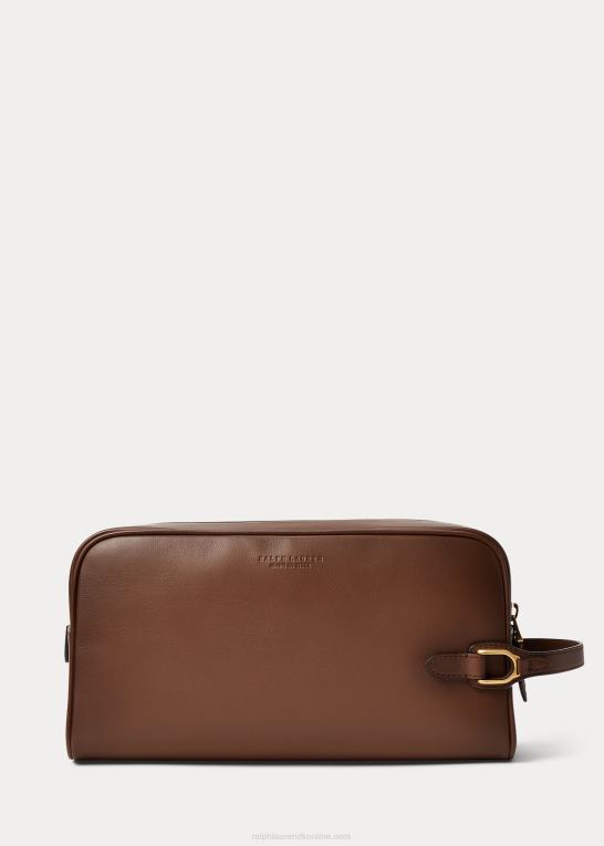 kastanje Mænd Ralph Lauren welington rejsetaske i poleret kalveskind Z426B8997