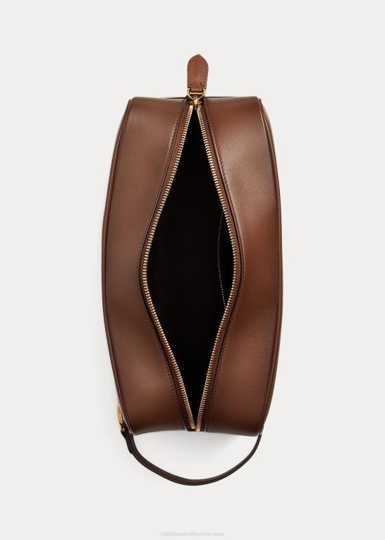 kastanje Mænd Ralph Lauren welington rejsetaske i poleret kalveskind Z426B8997