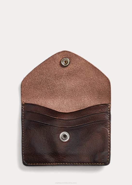 mørkebrun Mænd Ralph Lauren læder kortetui Z426B8854