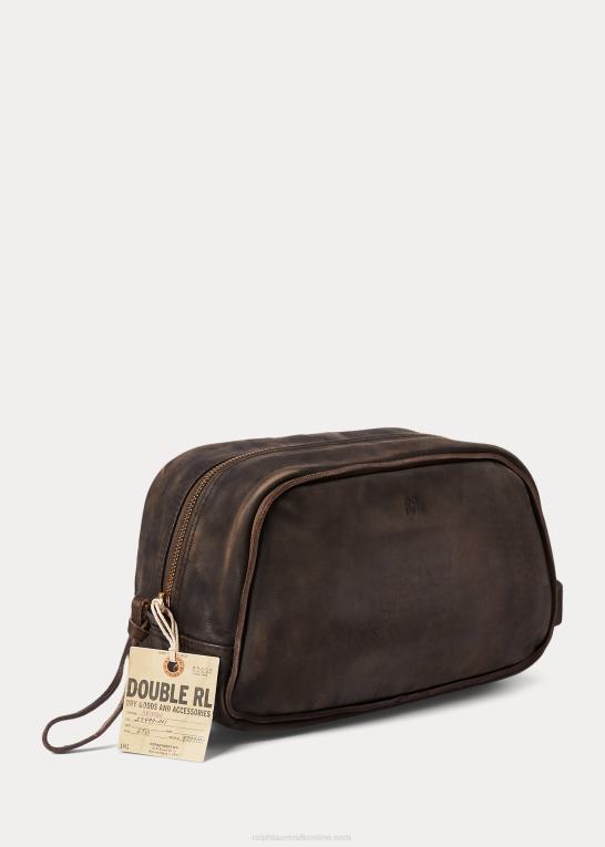 mørkebrun Mænd Ralph Lauren rejsetaske i læder Z426B8850