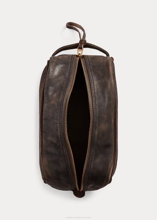 mørkebrun Mænd Ralph Lauren rejsetaske i læder Z426B8850