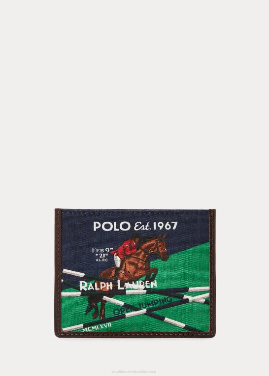 newport flåde Mænd Ralph Lauren etui til rytterlærred og læderkort Z426B2422