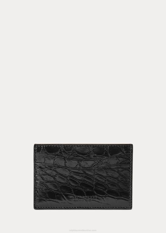sort Mænd Ralph Lauren krokodillekortkasse Z426B9044