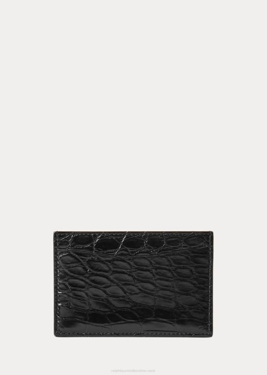 sort Mænd Ralph Lauren krokodillekortkasse Z426B9044