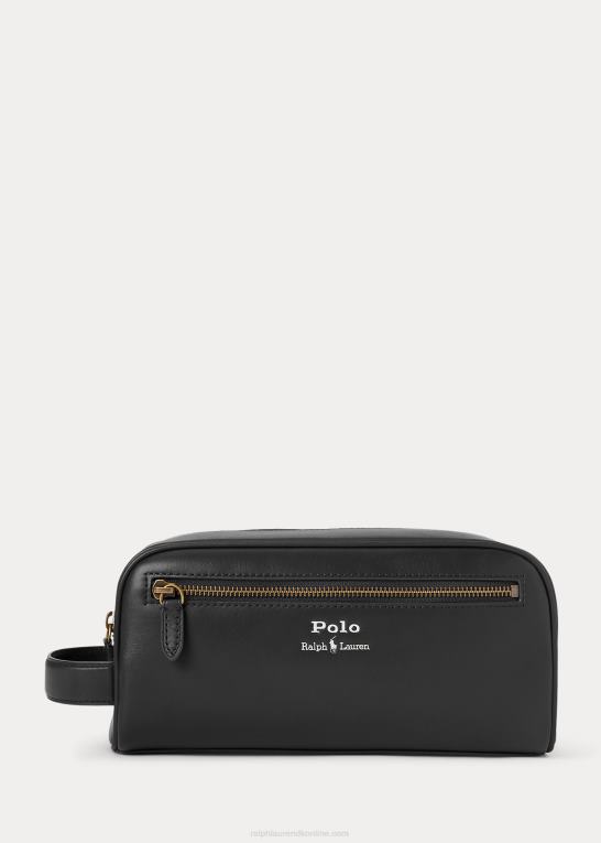 sort Mænd Ralph Lauren rejsetaske i læder Z426B2554