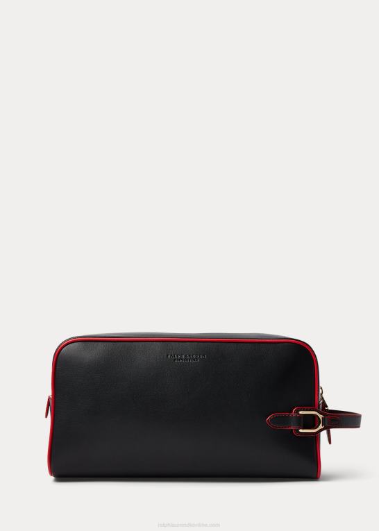 sort m/rød Mænd Ralph Lauren welington rejsetaske i kalveskind Z426B9009