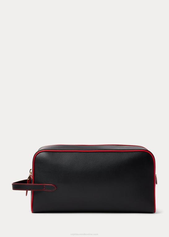 sort m/rød Mænd Ralph Lauren welington rejsetaske i kalveskind Z426B9009