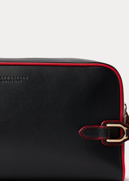 sort m/rød Mænd Ralph Lauren welington rejsetaske i kalveskind Z426B9009