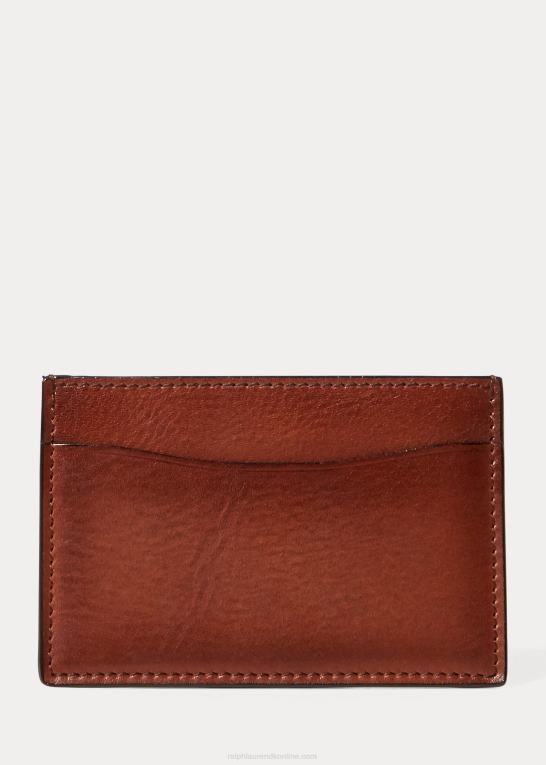vintage brun Mænd Ralph Lauren kartonetui i bruneret læder Z426B9049