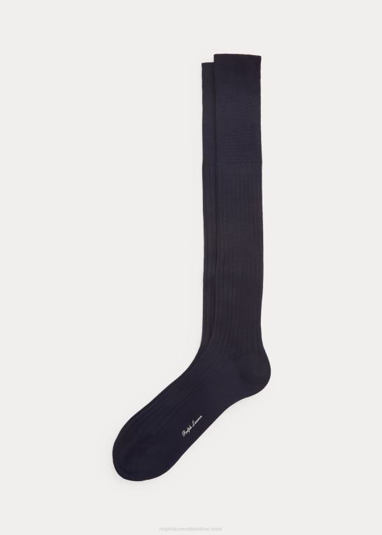 Mænd Ralph Lauren ribstrikkede bomuldsbuksestrømper Z426B2665