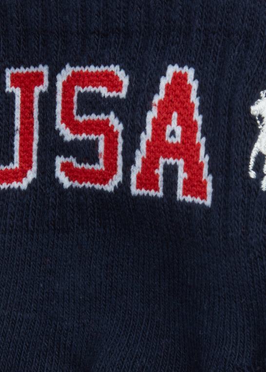 assorteret Mænd Ralph Lauren americana quarter-crew sok 3-pak Z426B2314