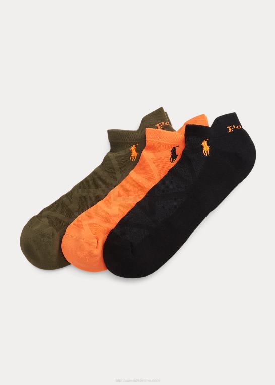 assorteret Mænd Ralph Lauren geometrisk tech low-cut sok 3-pak Z426B1885