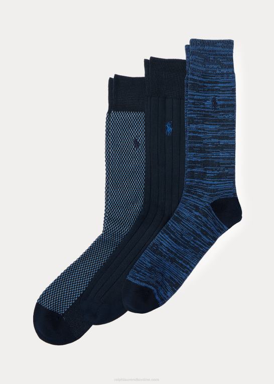 flåde Mænd Ralph Lauren birdseye buksesok 3-pak Z426B8789