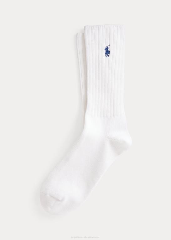hvid Mænd Ralph Lauren besætningssokker i bomuldsblanding Z426B1891
