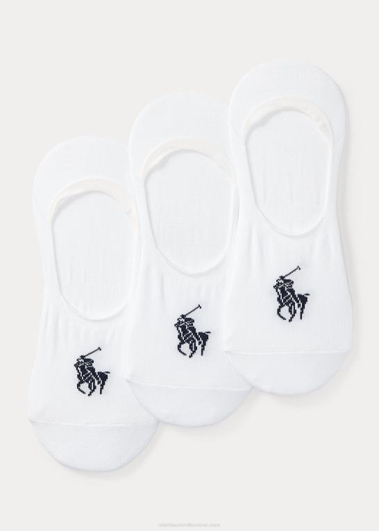 hvid Mænd Ralph Lauren no-show liner sok 3-pak Z426B8803