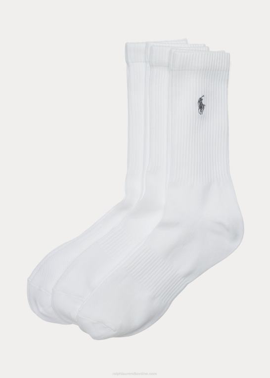 hvid Mænd Ralph Lauren poly tech crew sok 3-pak Z426B8810