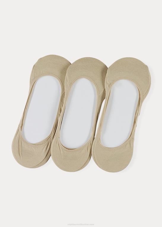 kaki Mænd Ralph Lauren no-show kjolesok 3-pak Z426B8811