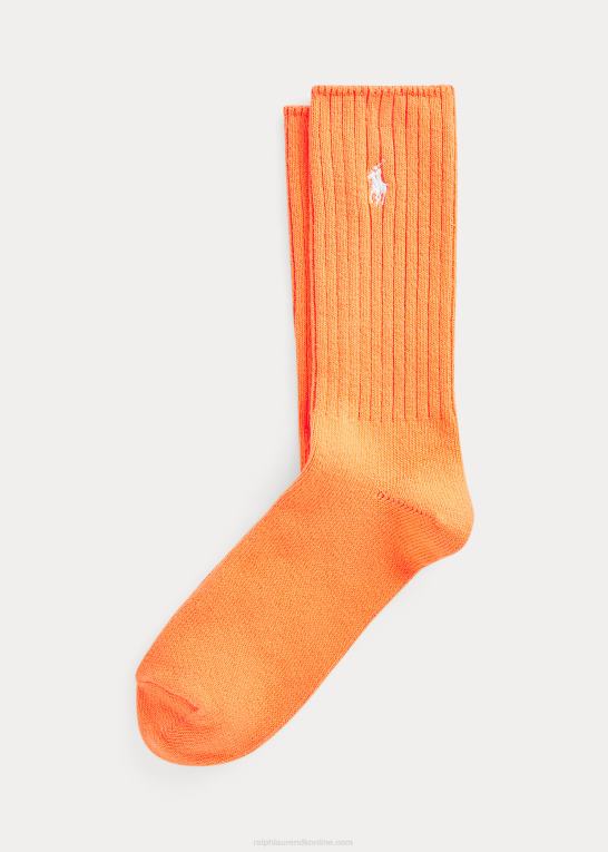 lys orange Mænd Ralph Lauren besætningssokker i bomuldsblanding Z426B2609
