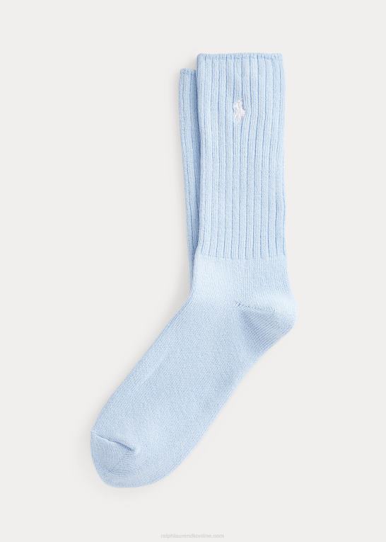 lyseblå Mænd Ralph Lauren besætningssokker i bomuldsblanding Z426B2614