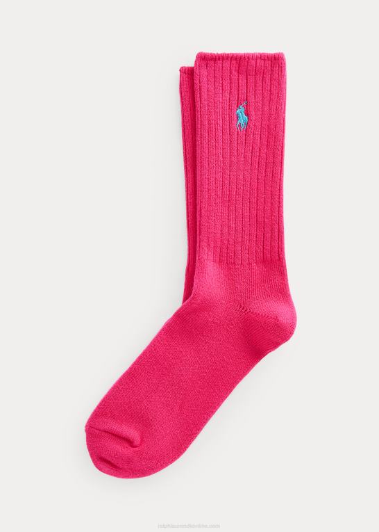 magenta Mænd Ralph Lauren besætningssokker i bomuldsblanding Z426B2599