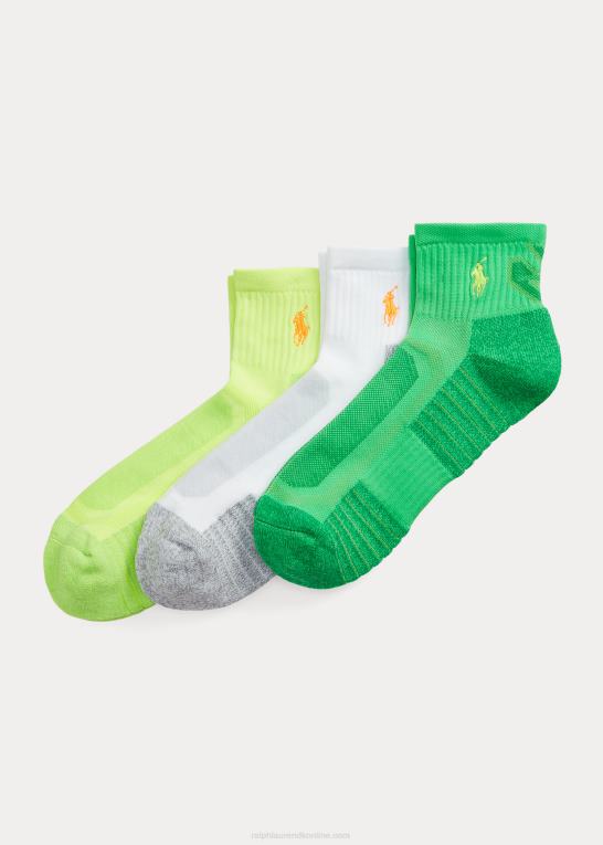 neon Mænd Ralph Lauren adventure tech quarter-crew sok 3-pack Z426B2317