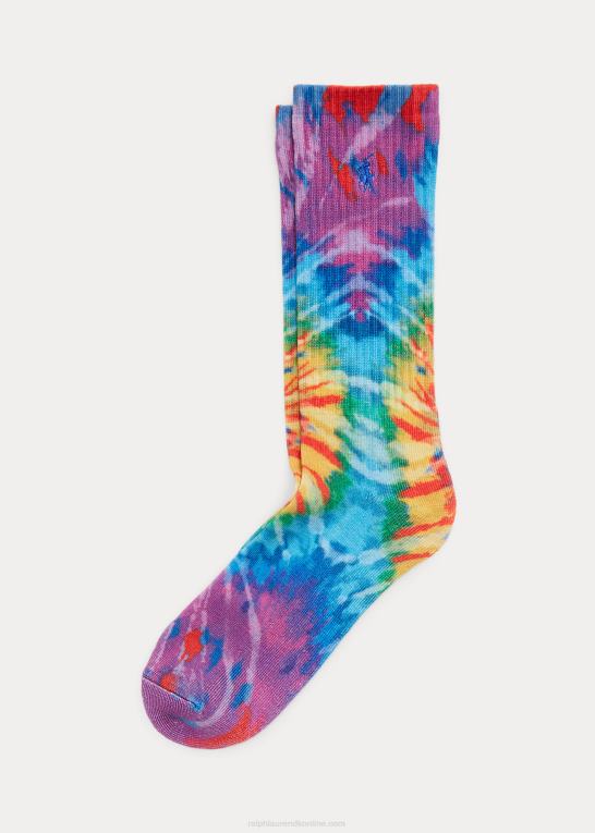 regnbue Mænd Ralph Lauren tie-dye crew sokker Z426B2376
