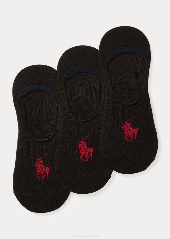 sort Mænd Ralph Lauren no-show liner sok 3-pak Z426B8804
