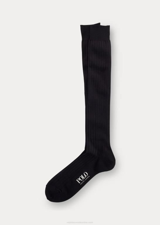 sort Mænd Ralph Lauren solid rib over lægsokkerne Z426B8814