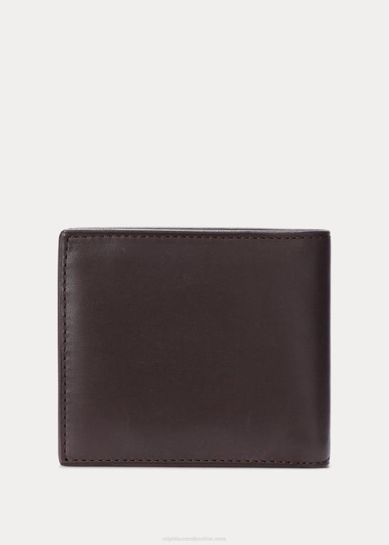 Brun Mænd Ralph Lauren læder billfold pung Z426B2394