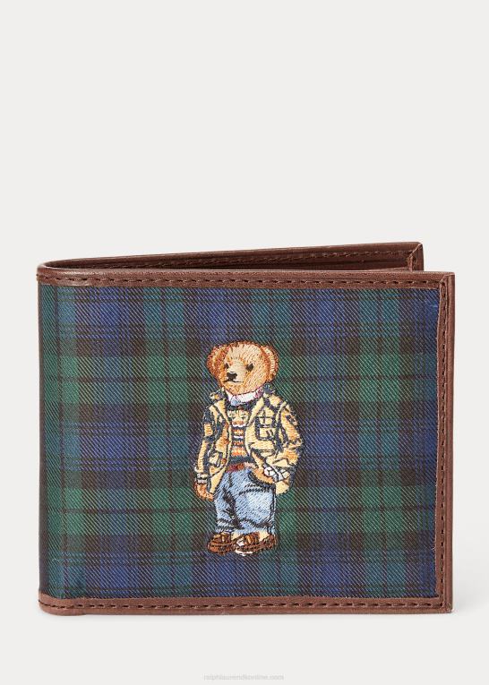 Mænd Ralph Lauren polo bjørn slips-silke billfold pung Z426B8782