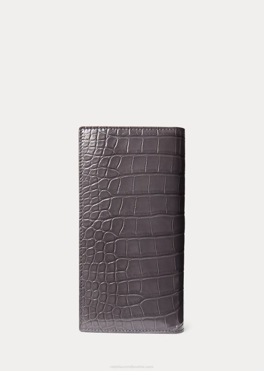 asfalt Mænd Ralph Lauren alligator kontinental pung Z426B9017